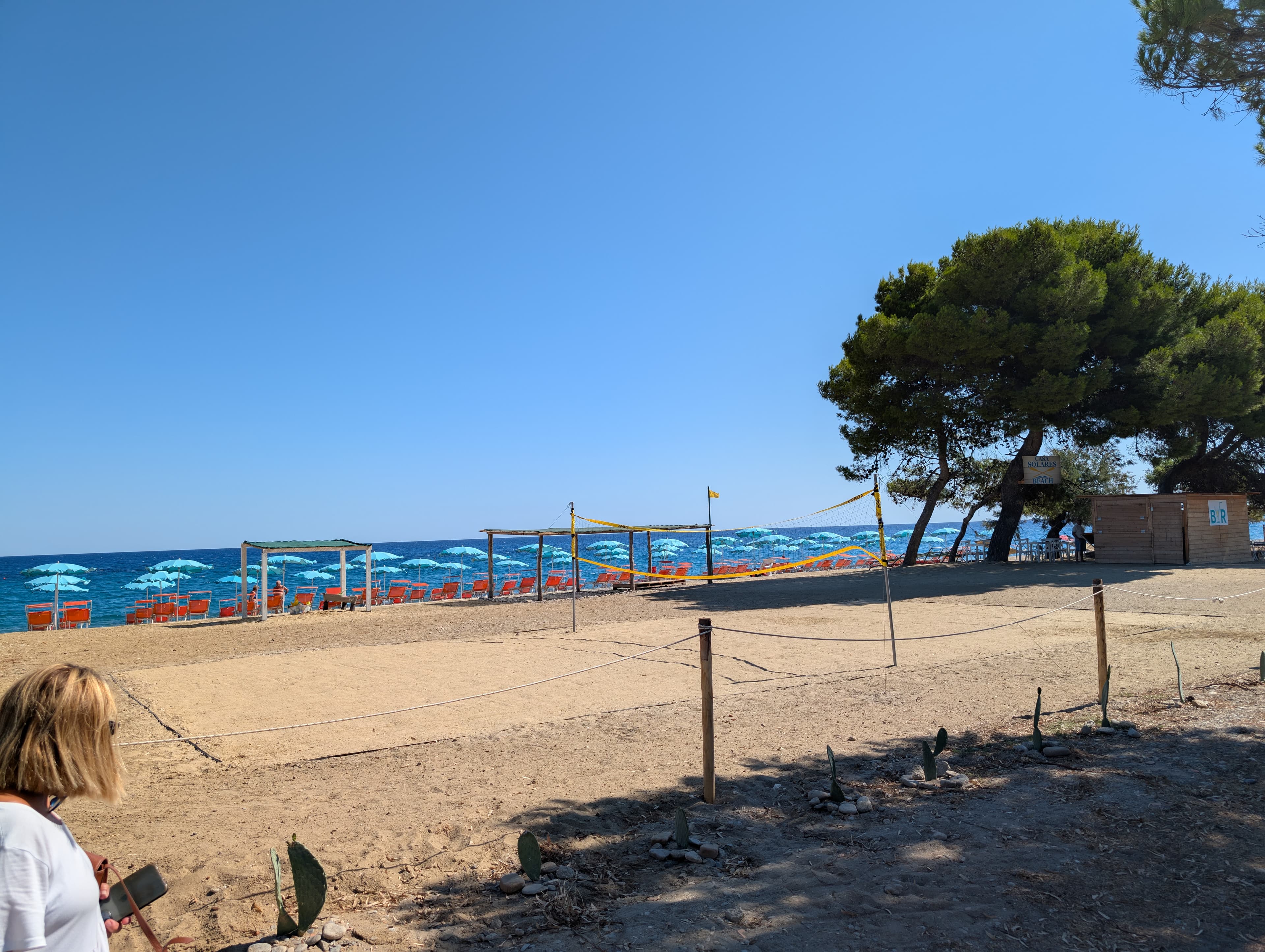 Private beach lido on the Ionian coast near Casello Mascaro